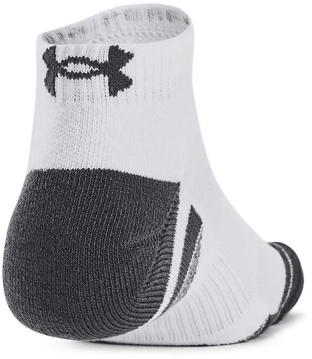 Under Armour UA Performance Tech 3pk Sportsokken - Wit/Grijs