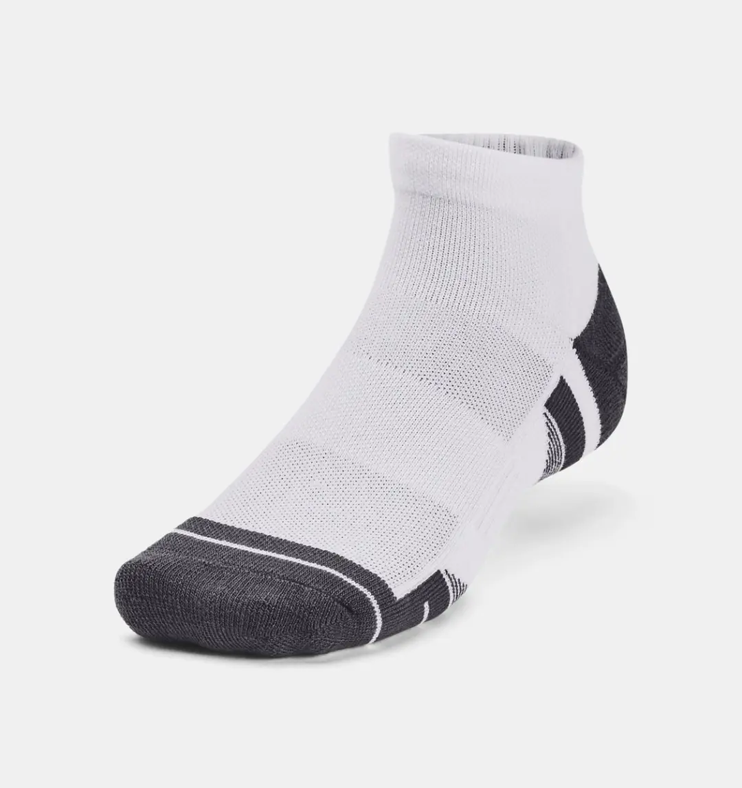 Under Armour UA Performance Tech 3pk Sportsokken - Wit/Grijs