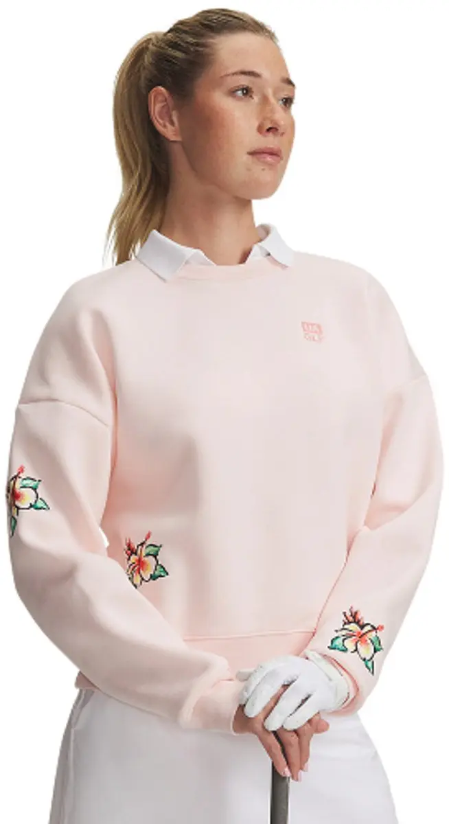 Under Armour Icon Golf Trip Crew Roze L
