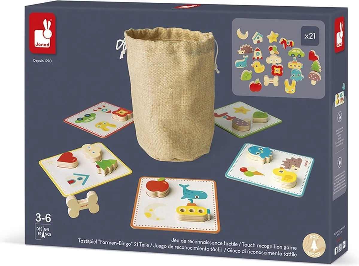 Janod Ik Leer Memo Touch Herkenningsspel J05318 - 5 Spelers - Multi