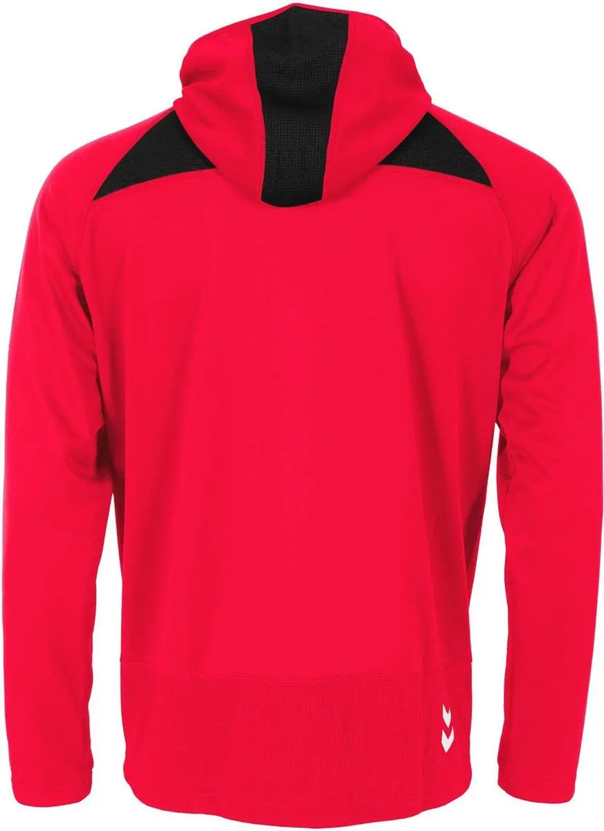 Hummel Ground Hooded Training Jacket - Maat L - Rood/Zwart