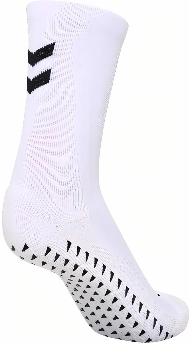 Hummel Essential Grip Lange Sokken 35-38 - Wit/Zwart