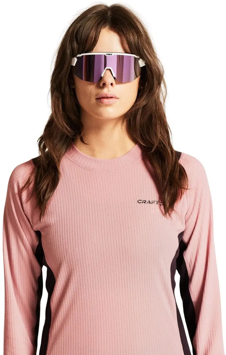 Craft Core Dry Thermoset Dames XS - Broek & Shirt - Roze/Dark Purple
