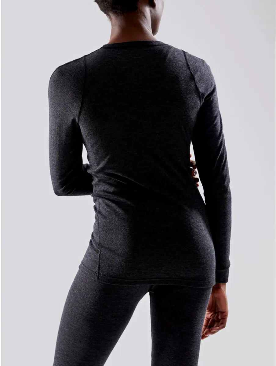 Craft Core Wool Merino LS Thermoshirt Dames XS - Zwart - afbeelding 6 van 6