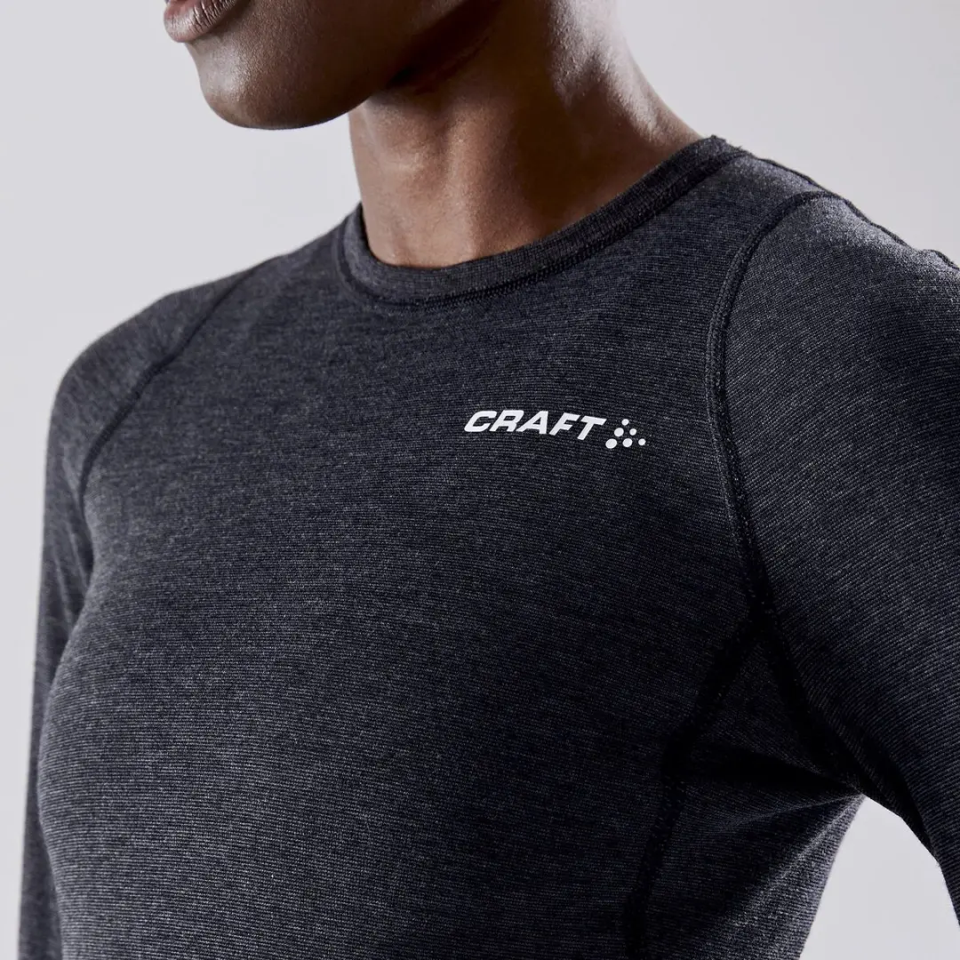 Craft Core Wool Merino LS Thermoshirt Dames XS - Zwart