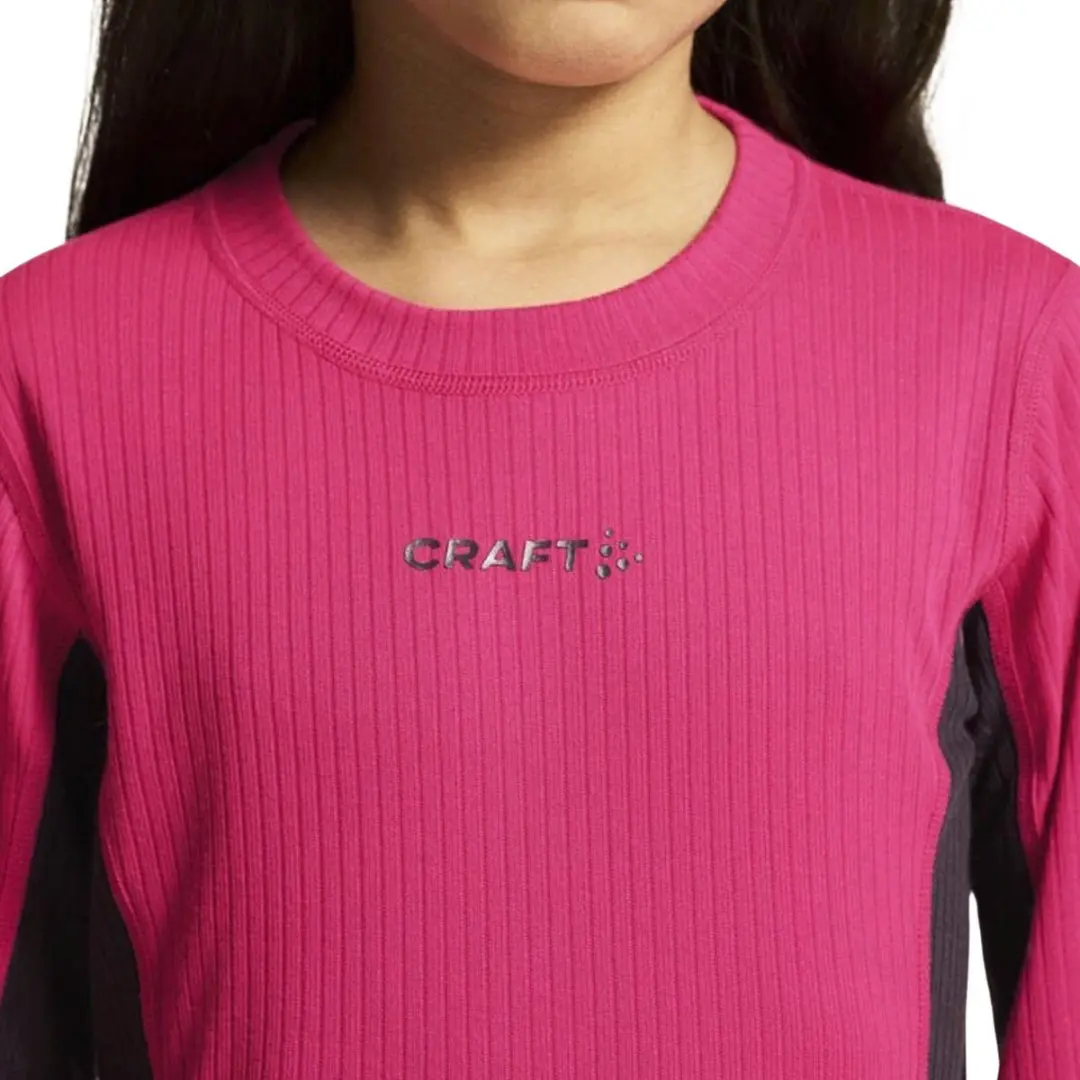 Craft Core Dry Thermoset Junior 74 - Shirt & Broek - Roze/Zwart