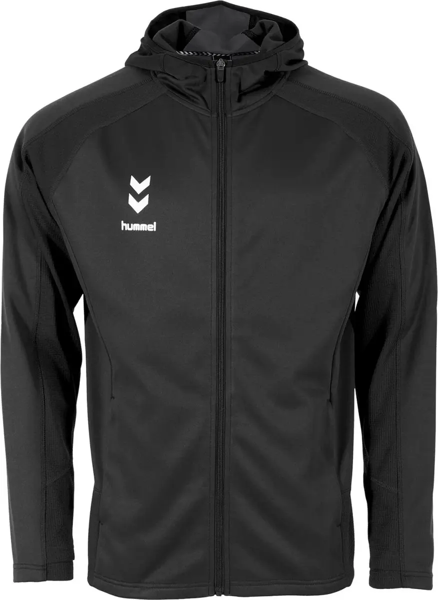 Hummel Ground Hooded Training Jacket - Maat M - Zwart/Grijs
