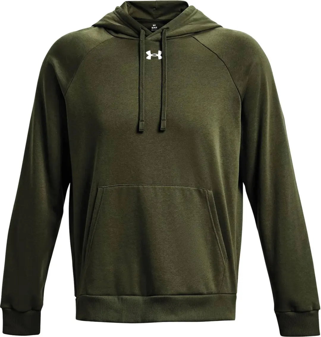Under Armour UA Rival Fleece Hoodie Heren - Groen/Wit - L