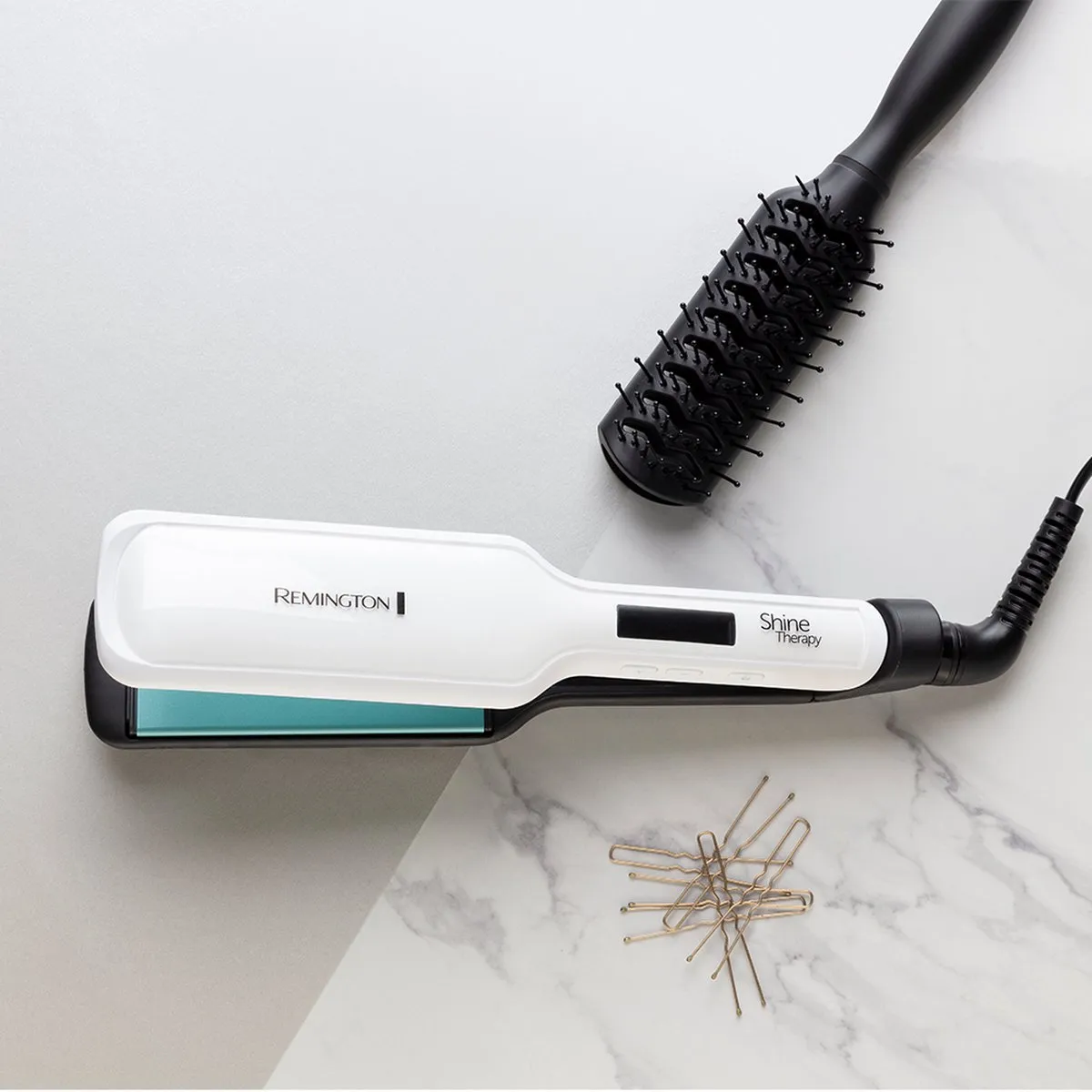 Remington S8550 Shine Therapy Stijltang - 10 standen - Wit