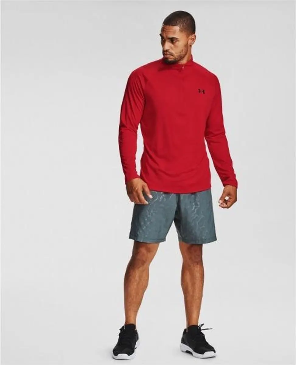 Under Armour UA Tech 2.0 1/2 Zip Heren Sportshirt - Rood