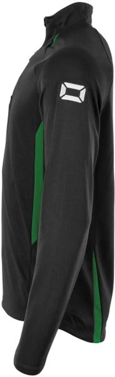 Stanno Stadio Quarter Zip Top - M - Zwart/ Groen