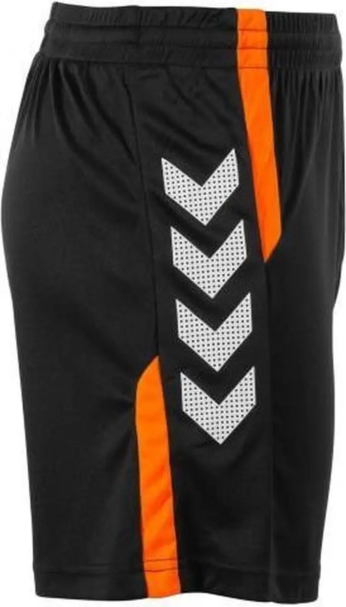 Hummel Aarhus Shorts Sportbroek 152 - Zwart/Oranje - afbeelding 6 van 6