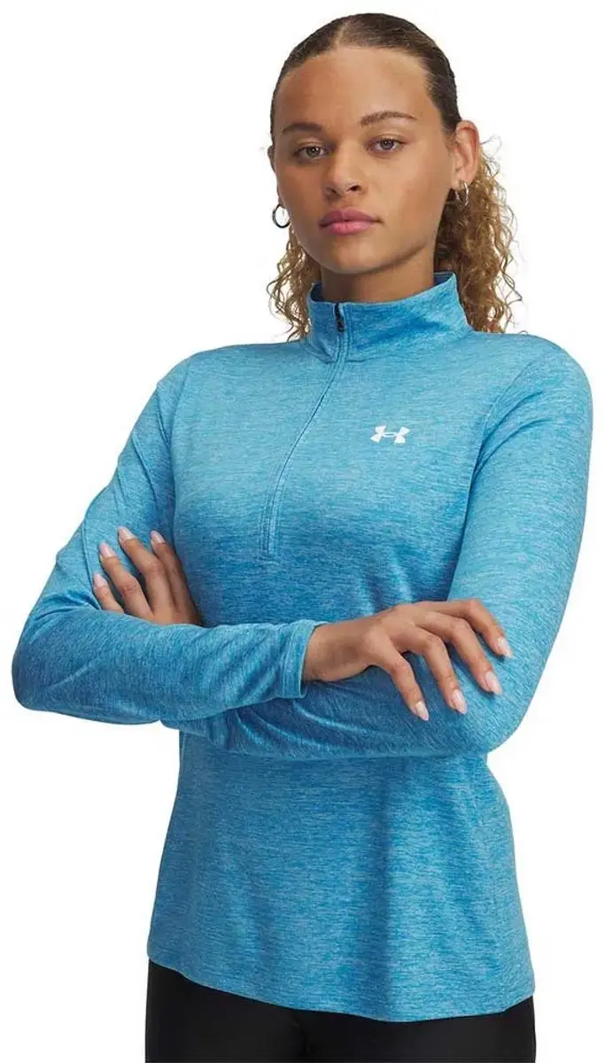 Under Armour Tech Twist Sportshirt Dames - Blauw M - afbeelding 6 van 6