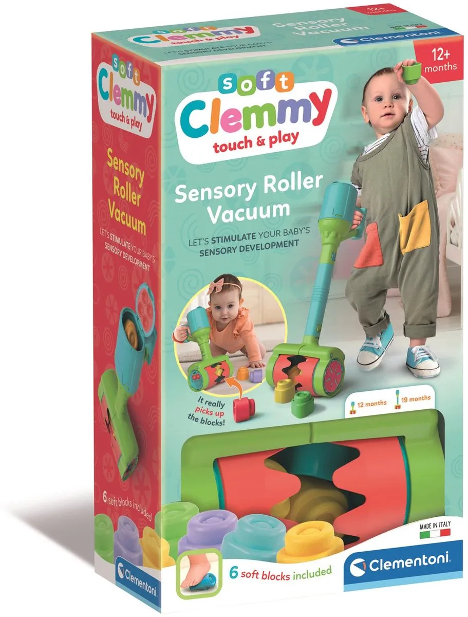 Clementoni Soft Clemmy Sensorische Stofzuiger Blokkenset 7-delig