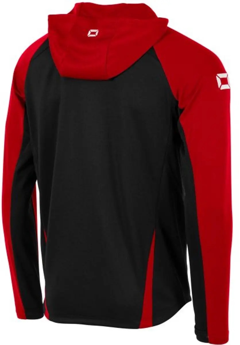 Stanno Stadio Hooded Full Zip Top 128 - Zwart/Rood