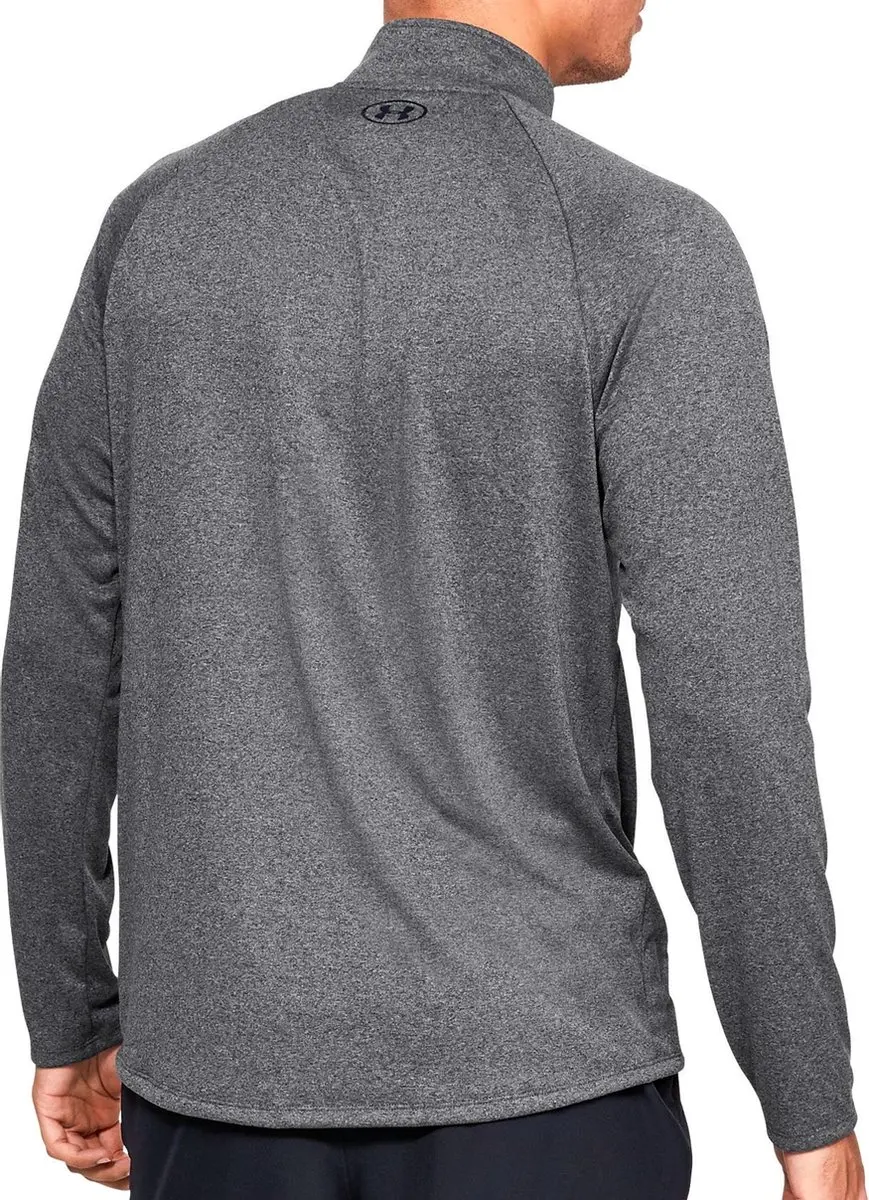 Under Armour UA Tech 2.0 1/2 Zip Heren Sporttrui - Carbon Heather/Zwart