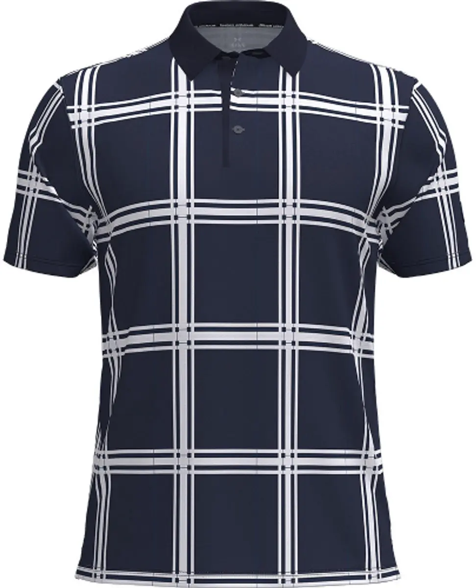 Under Armour ArmourDry Polo Fairway Plaid - M - Navy