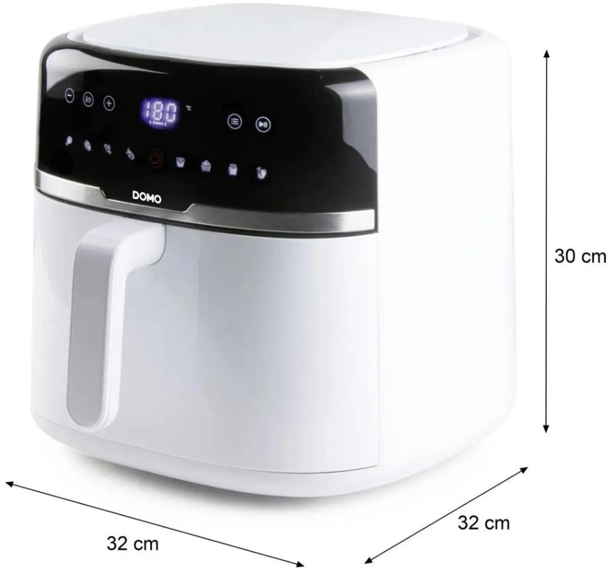 Domo DO1148FR Heteluchtfriteuse 8L 1800W - Wit