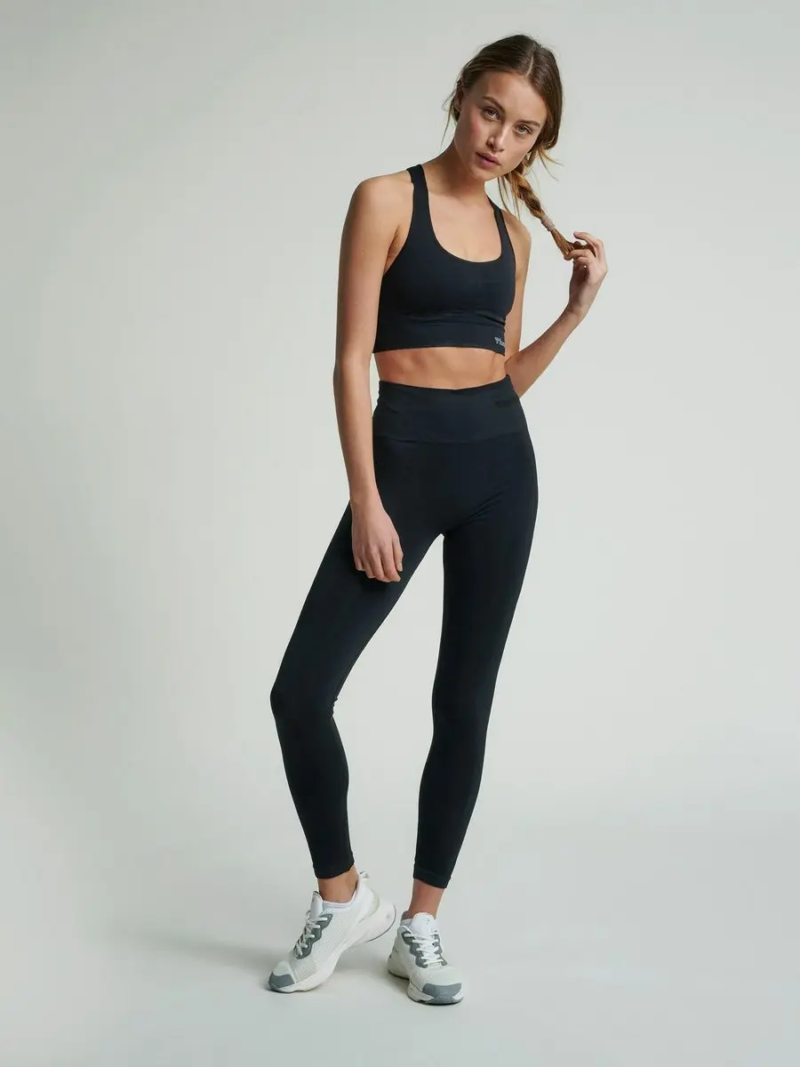 Hummel Seamless High Waist Tights - L - Zwart