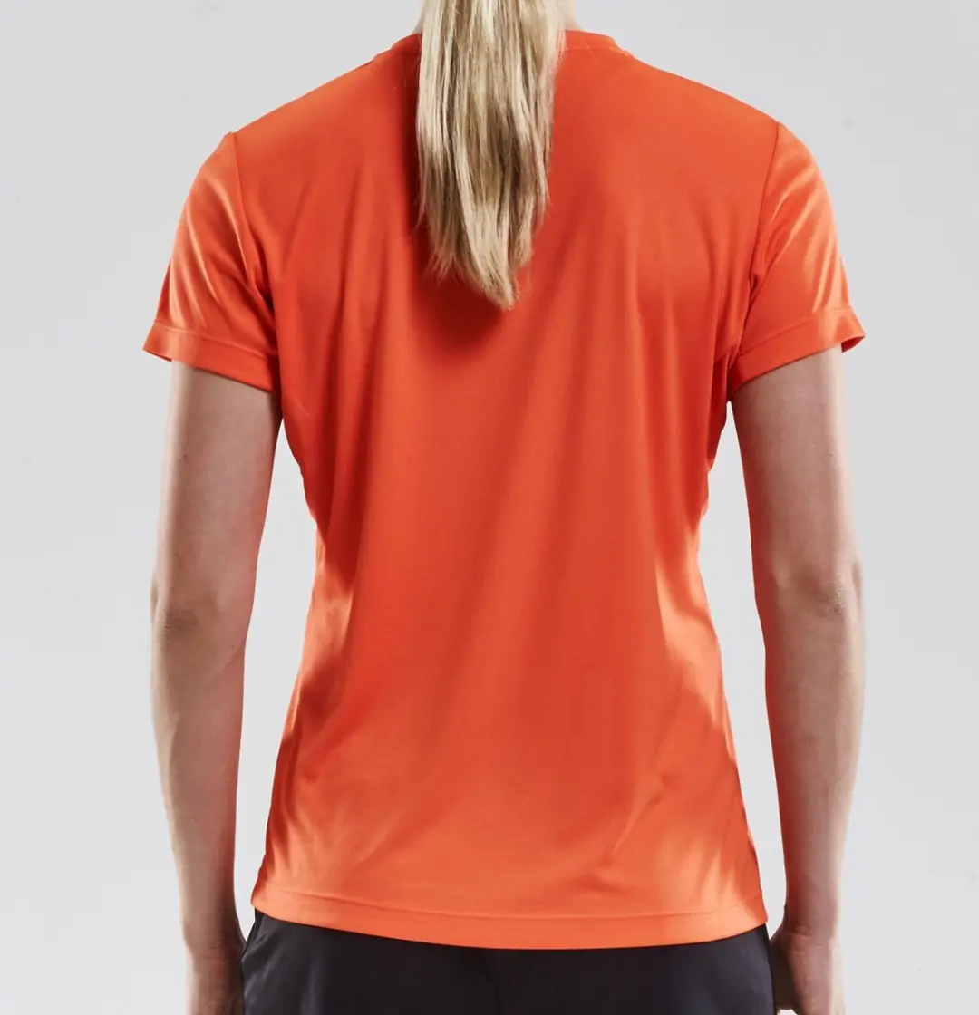 Craft Squad Solid SS Shirt Dames - Maat M - Oranje/Wit