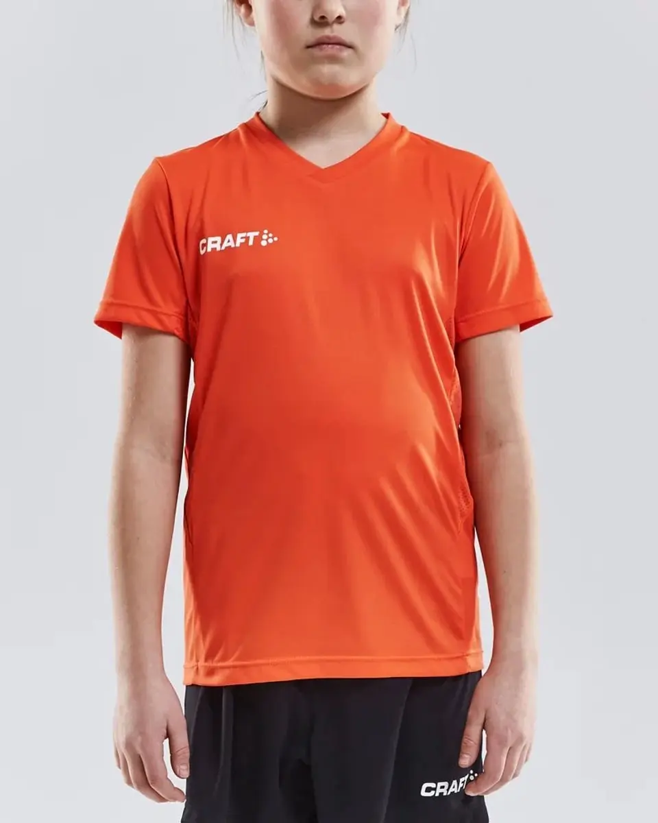 Craft Squad Solid SS Shirt Dames - Maat M - Oranje/Wit