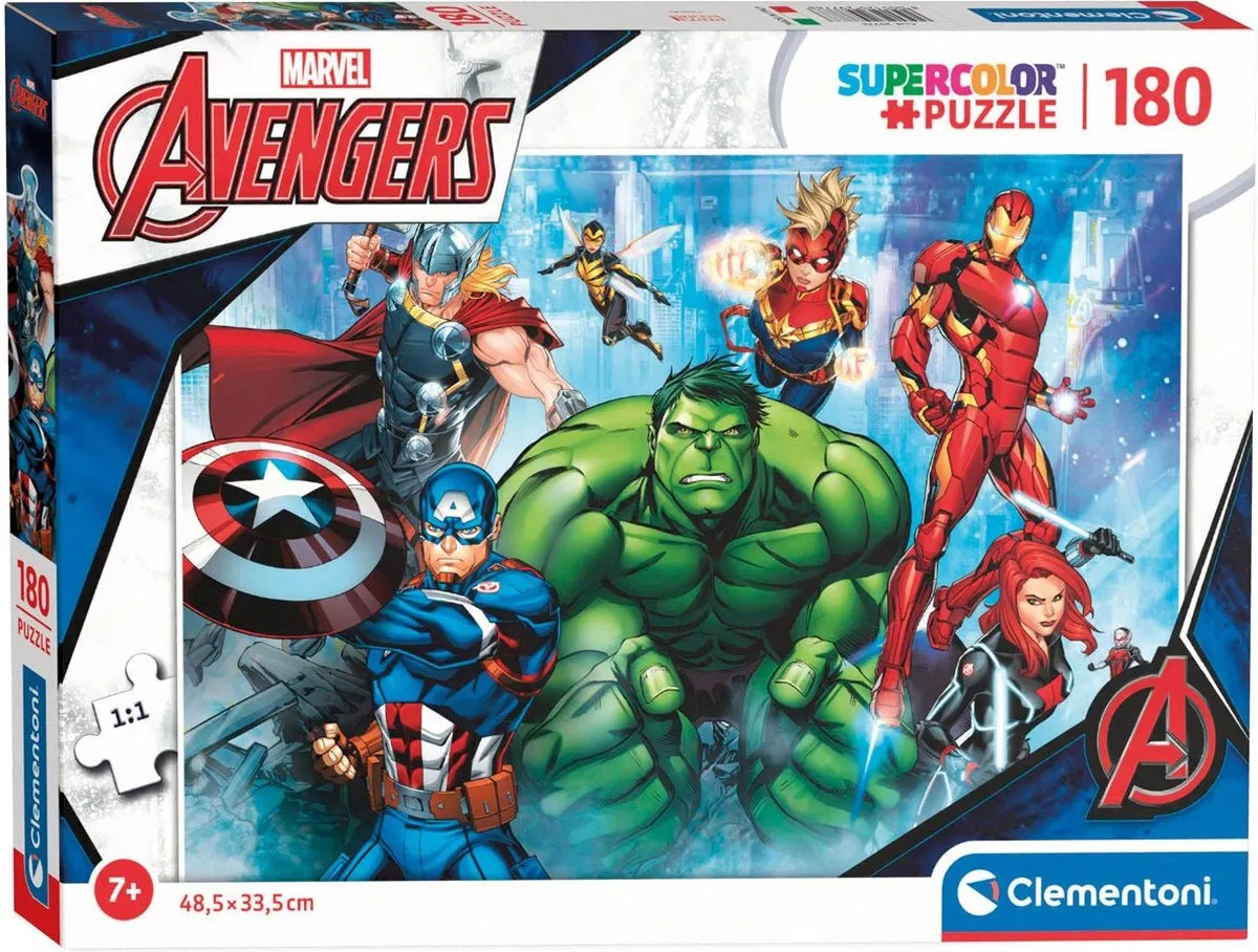 Clementoni Marvel Avengers Supercolor Puzzel 180 Stukjes - Multicolor