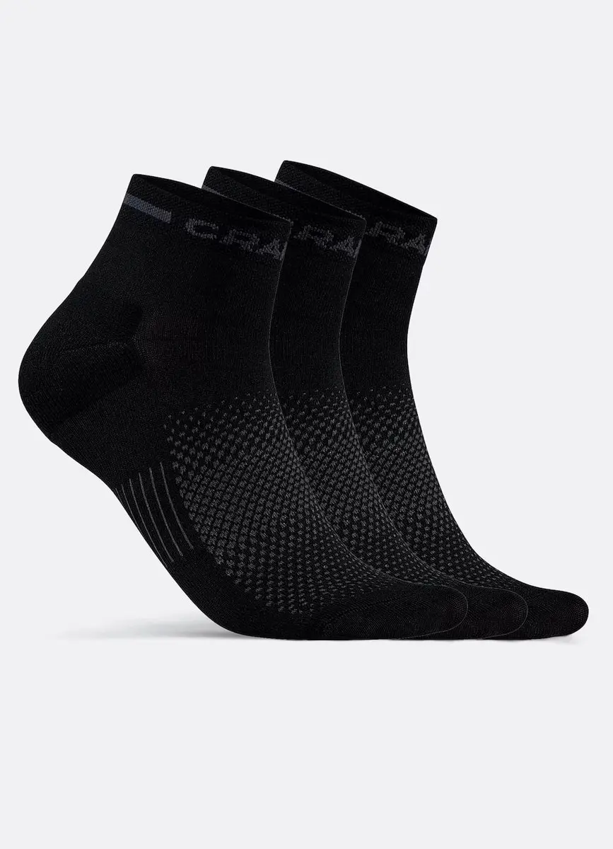 Craft Active Mid Sokken 3-Pack - Zwart