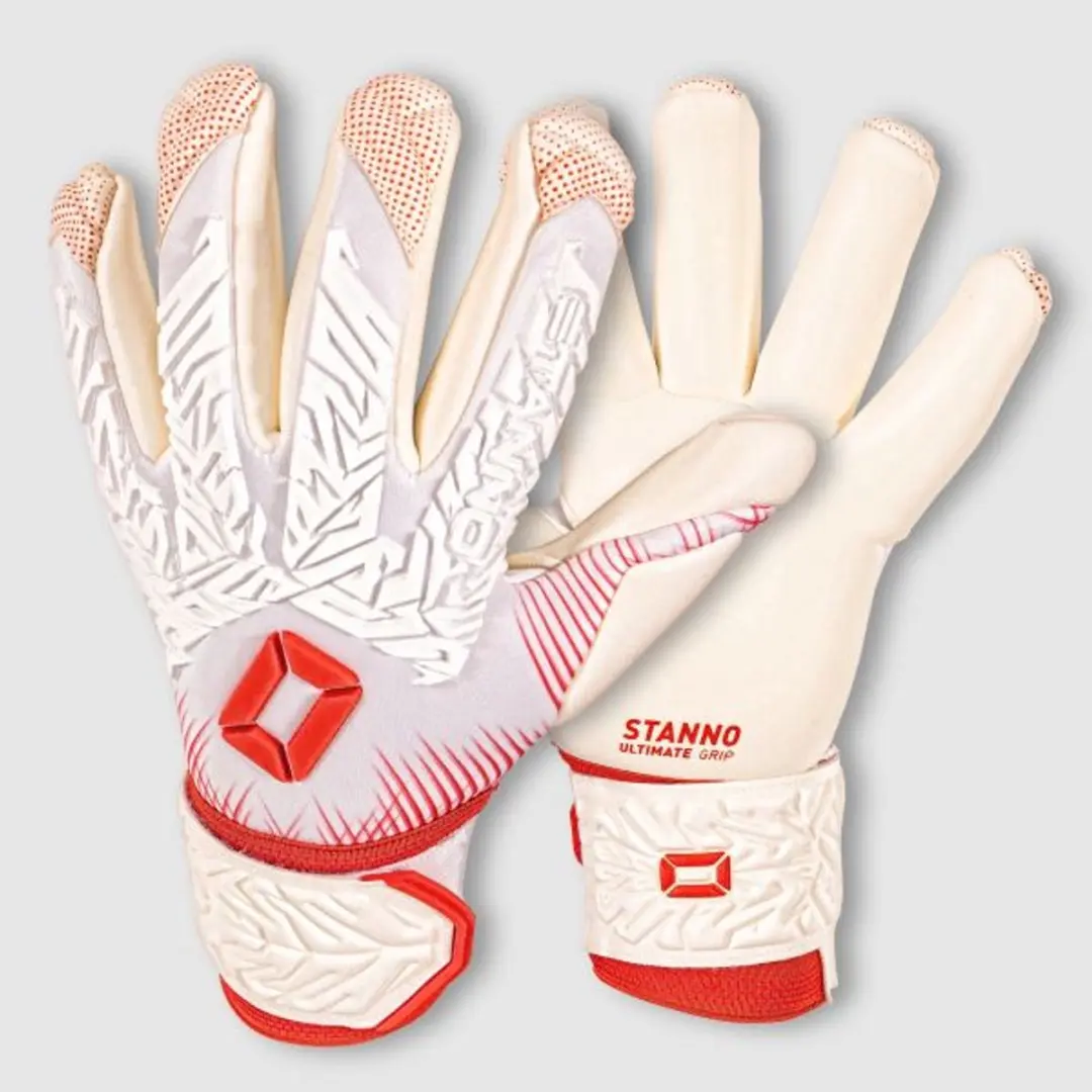 Stanno Ultimate Grip Keepershandschoenen IV - Maat 10.5 - Wit/Rood
