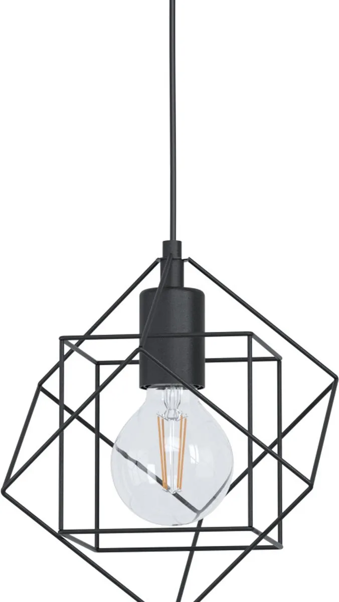 Eglo Straiton Hanglamp E27 - 20,5 cm - Zwart