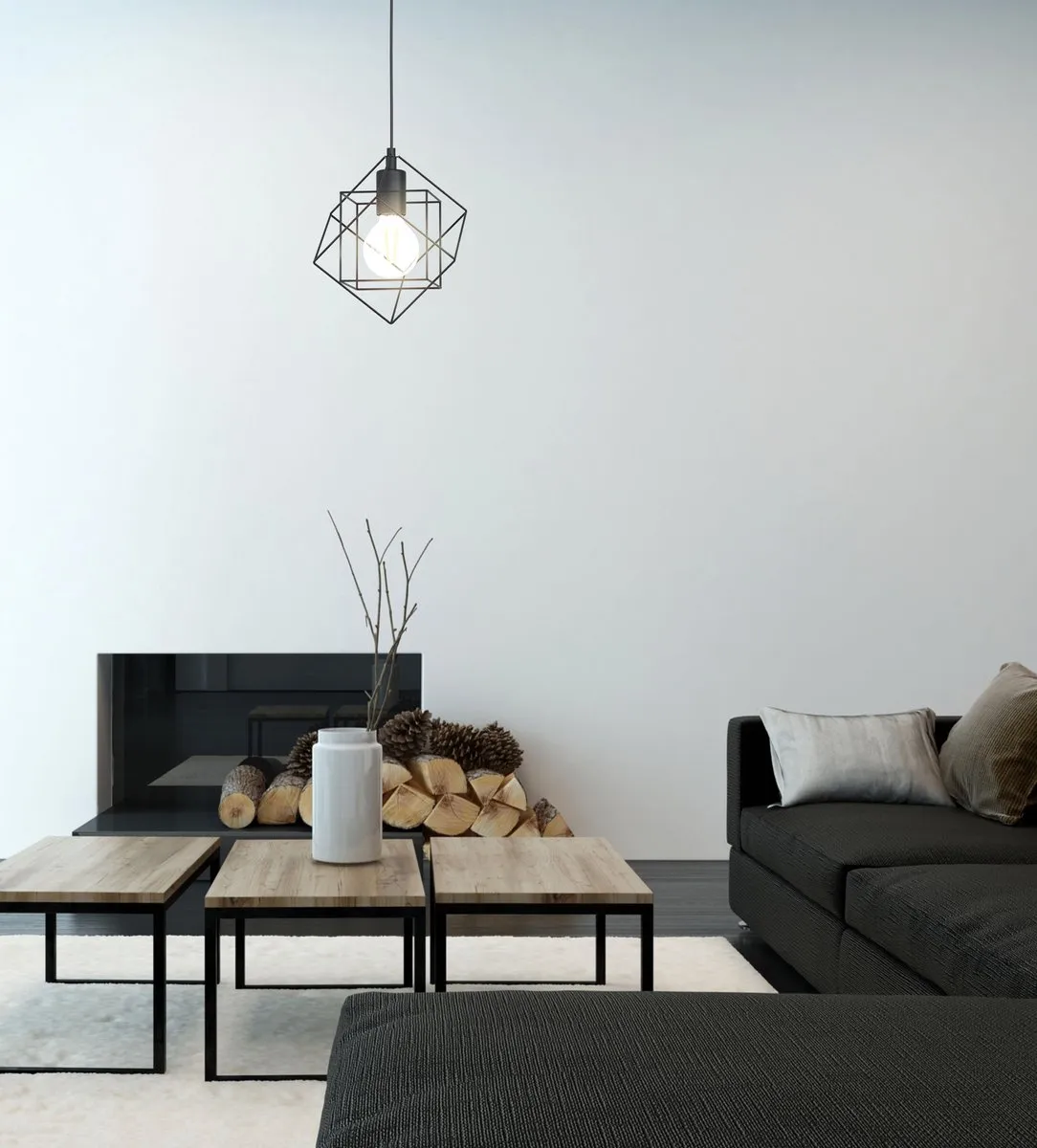 Eglo Straiton Hanglamp E27 - 20,5 cm - Zwart