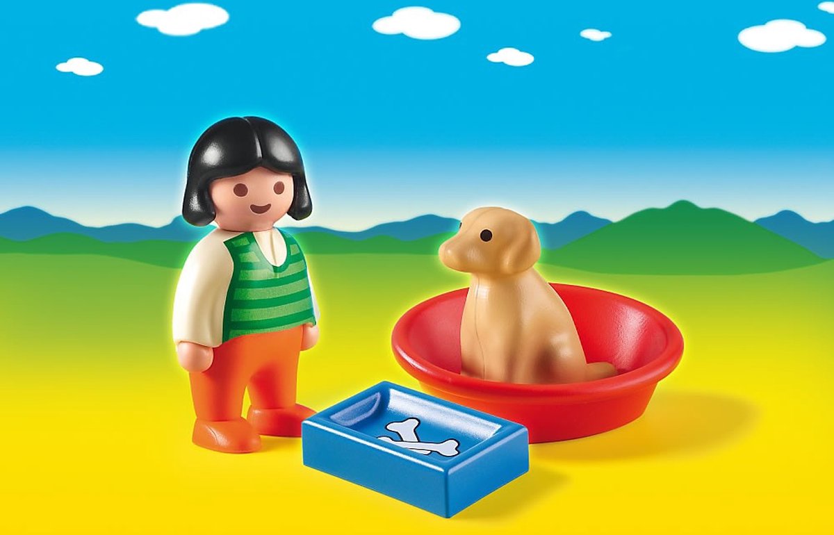 Meisje met haar hond / Enfant avec chien