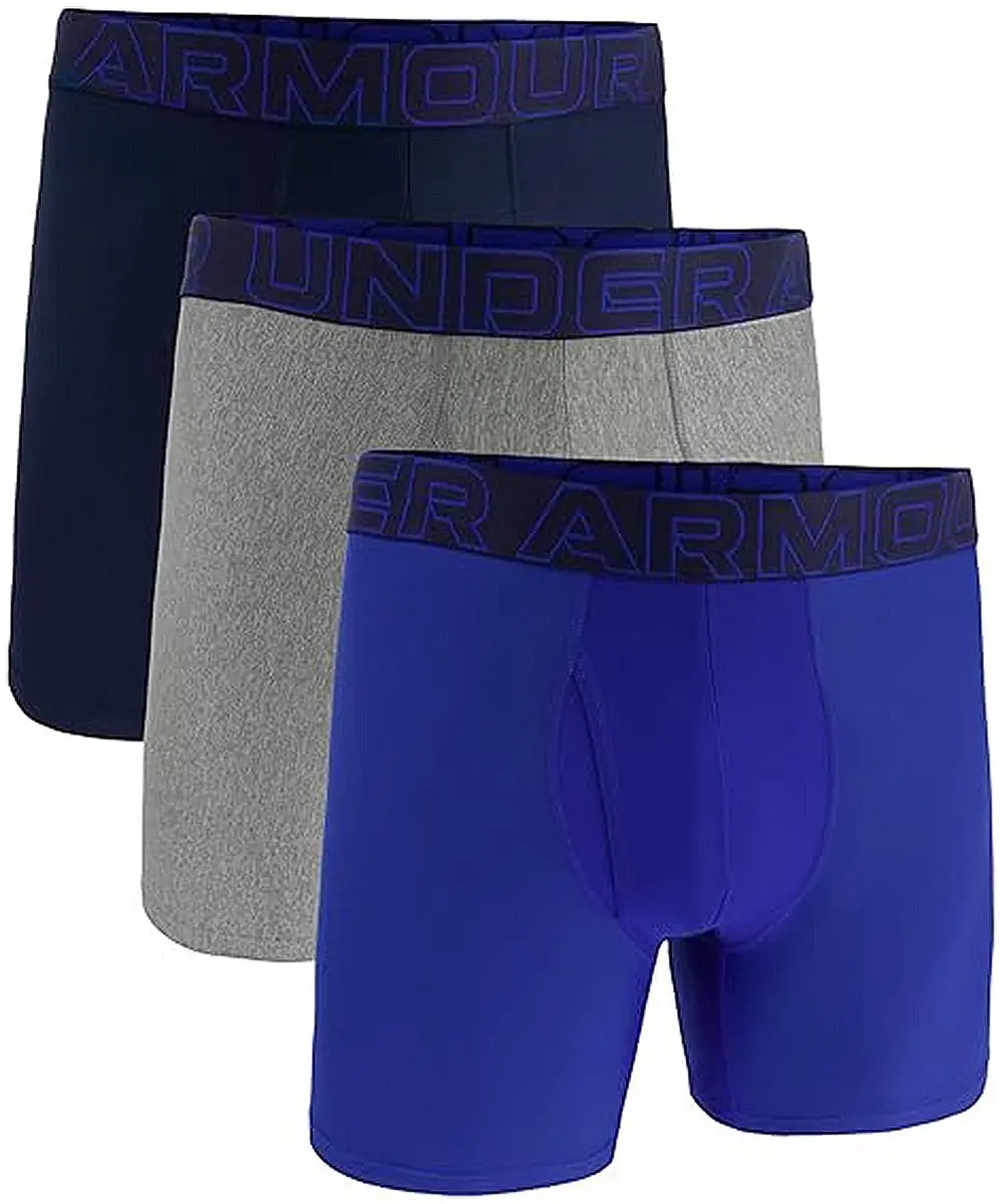 Under Armour UA Performance Tech Boxershorts - 3 Stuks Blauw/Grijs