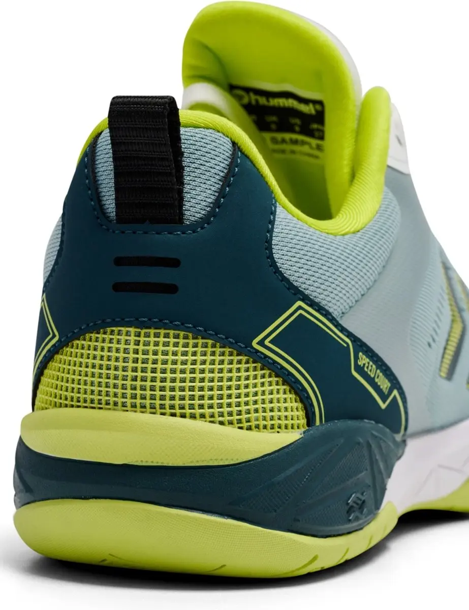 Hummel Handball Speed Court Hallenschuhe 45 - Wit/Geel/ Groen