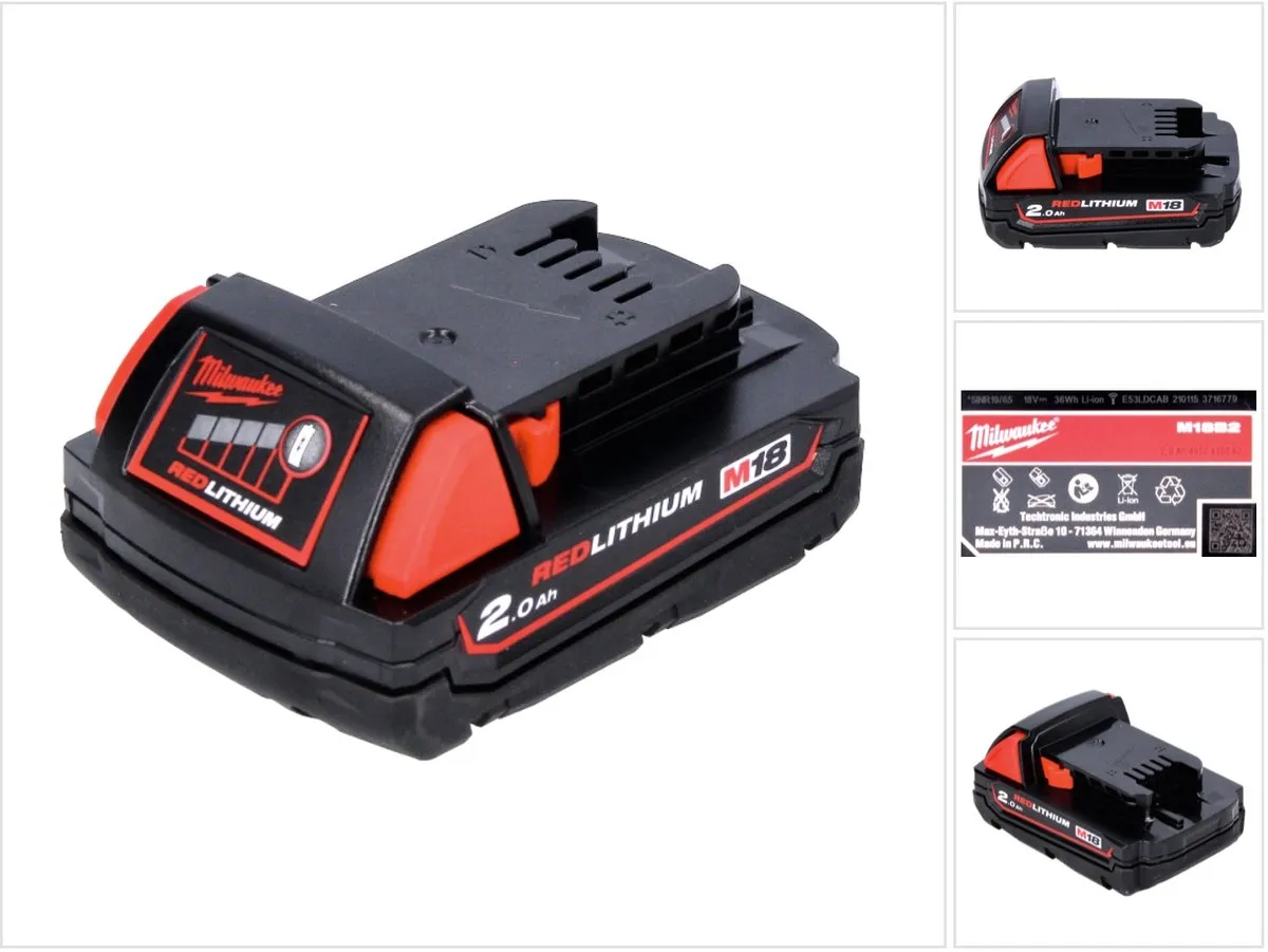 Milwaukee M18 B2 18V 2.0Ah Li-ion Accu