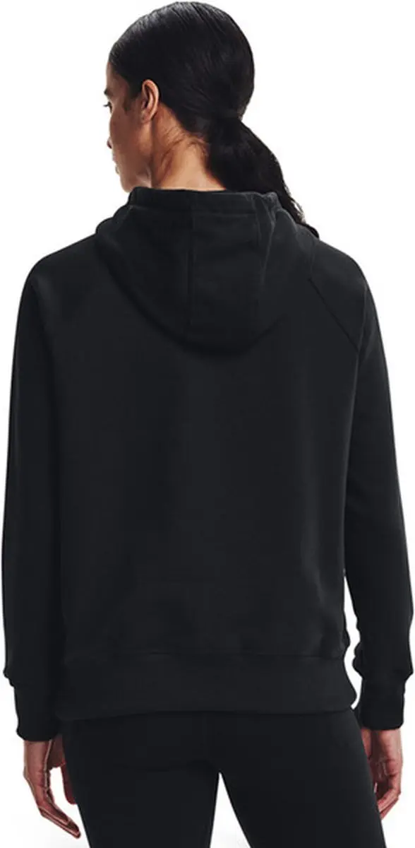 Under Armour Rival Fleece Logo Hoodie Dames - XS - Zwart/Wit - afbeelding 6 van 6
