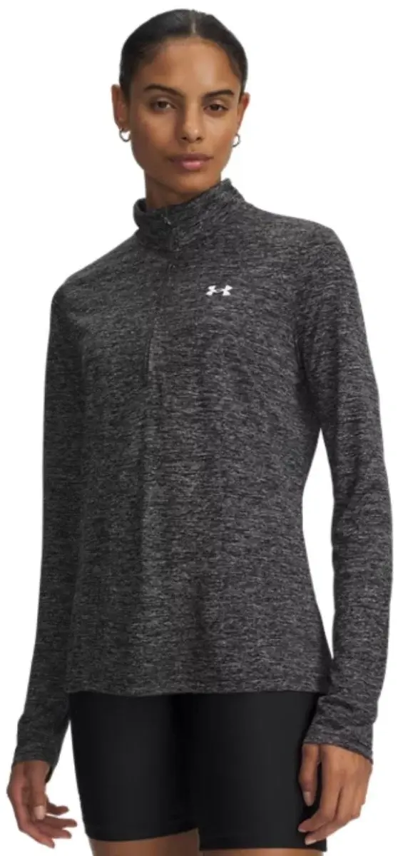 Under Armour Tech 1/2 Zip Dames Sporttrui - XL - Zwart/Wit