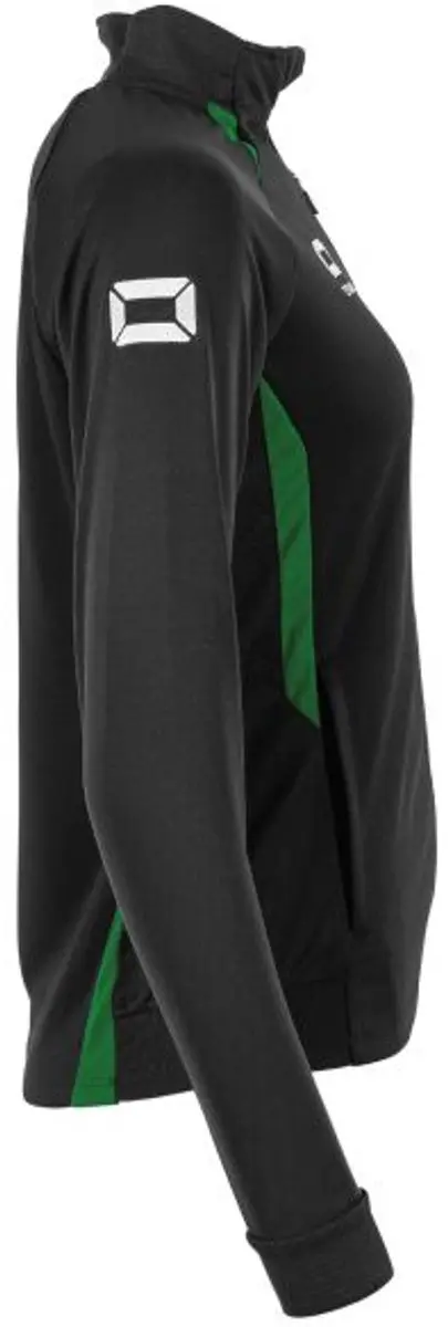 Stanno Stadio Full Zip Top Dames - Zwart/Groen