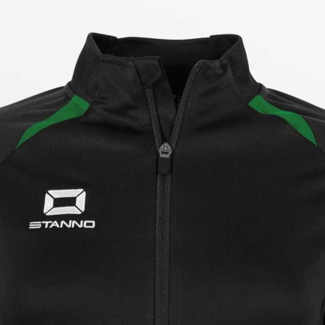 Stanno Stadio Full Zip Top Dames - Zwart/Groen