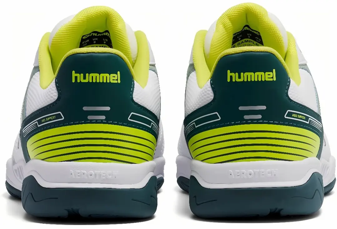 Hummel Court Control II 225341 Handbalschoen - 49 - White/Green/Yellow