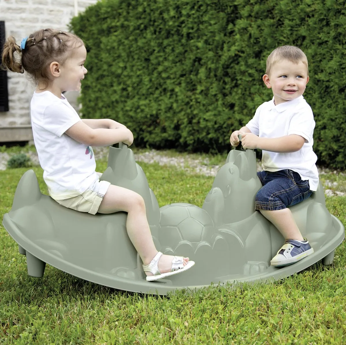 Smoby Green Dogs Rocker Hondenwip - Groen