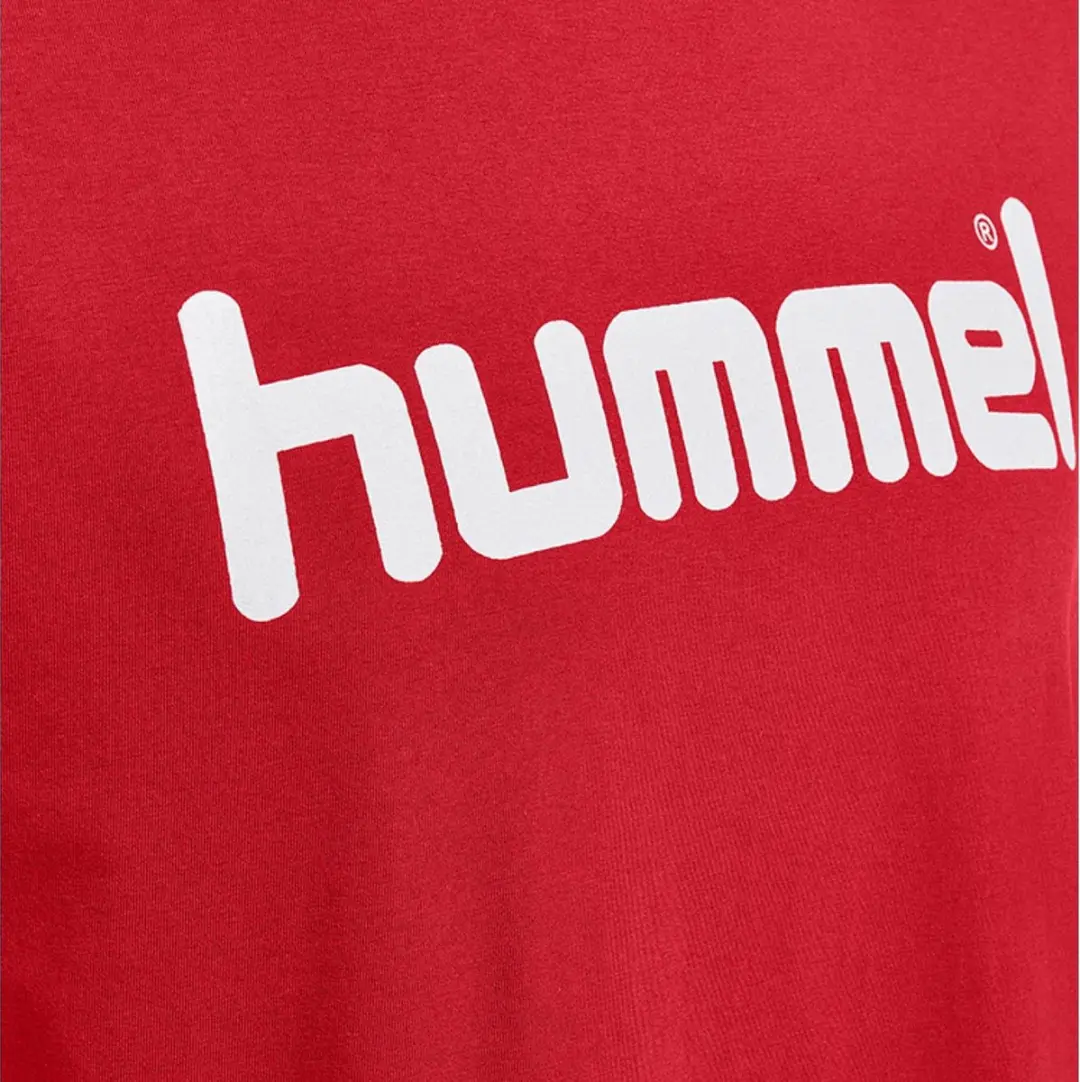 Hummel Go Cotton Logo Shirt Heren - XL - Rood/Wit - afbeelding 6 van 6