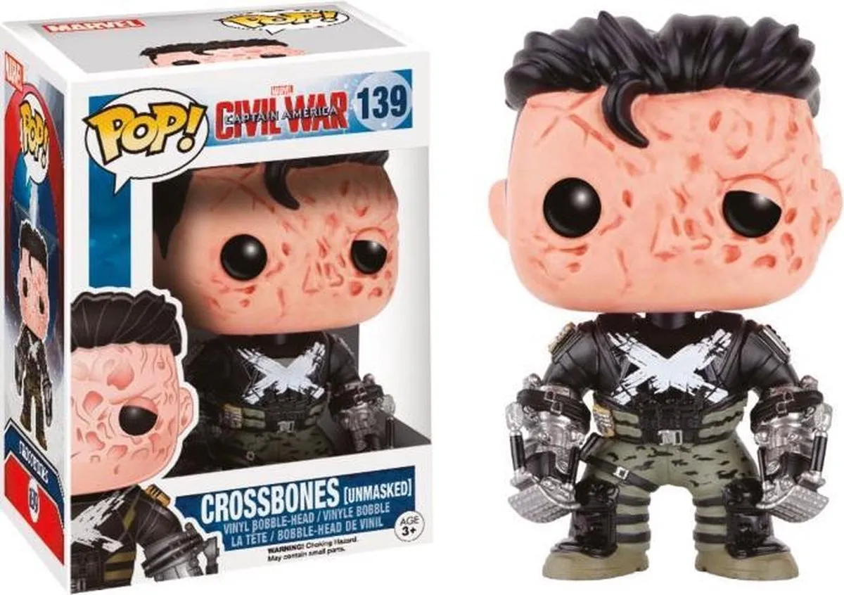 Funko Pop! Civil War Crossbones Unmasked FUN7797 Verzamelfiguur
