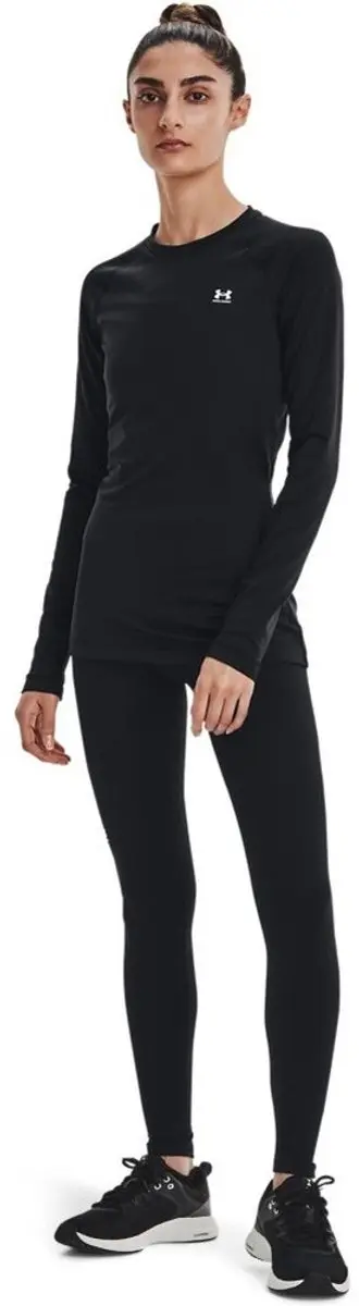 Under Armour UA CG Authentics Crew Dames Sporttrui - Zwart/Wit