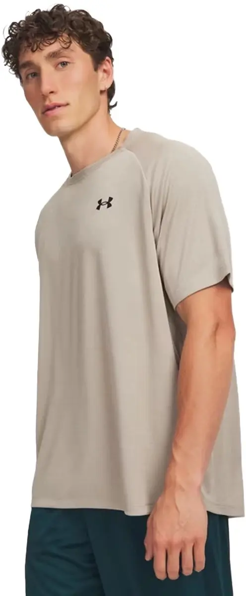 Under Armour UA Tech Textured SS-BRN Heren Sportshirt - Zwart
