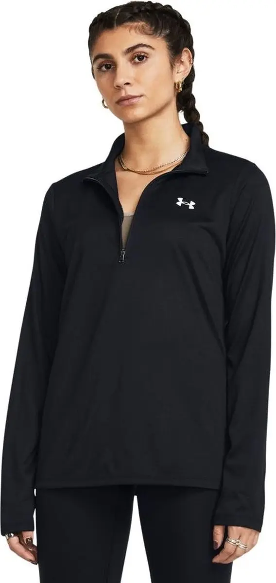 Under Armour Tech 1/2 Zip Sporttrui 1384224-001 - Zwart/Wit