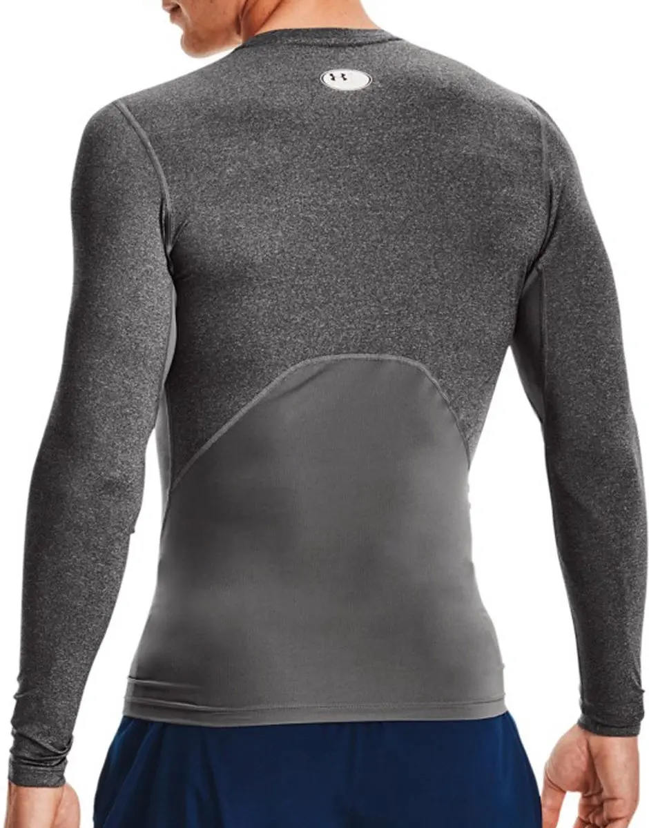 Under Armour UA HG Armour Comp LS-Grey Heren Sportshirt - XL