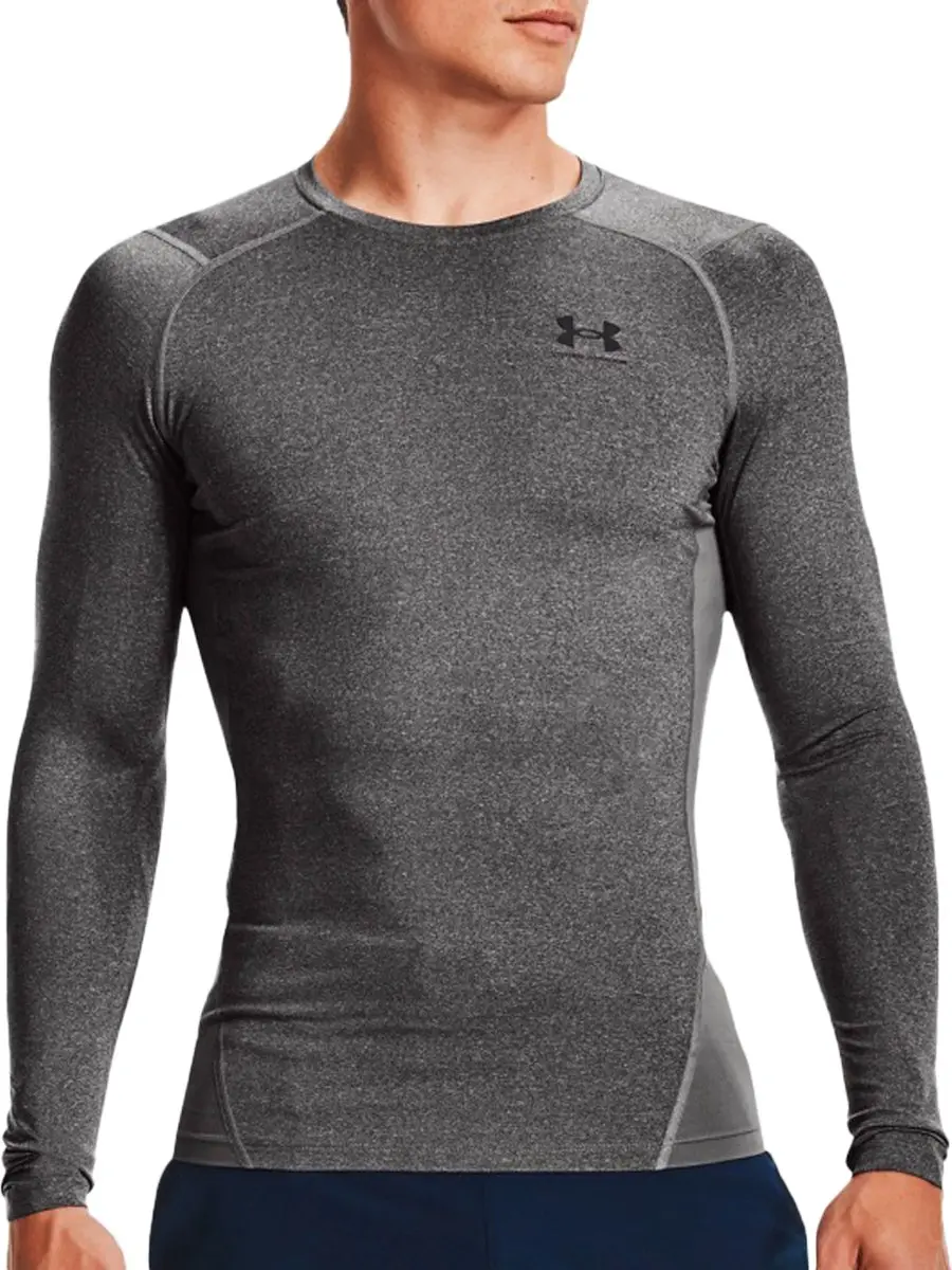 Under Armour UA HG Armour Comp LS-Grey Heren Sportshirt - XL