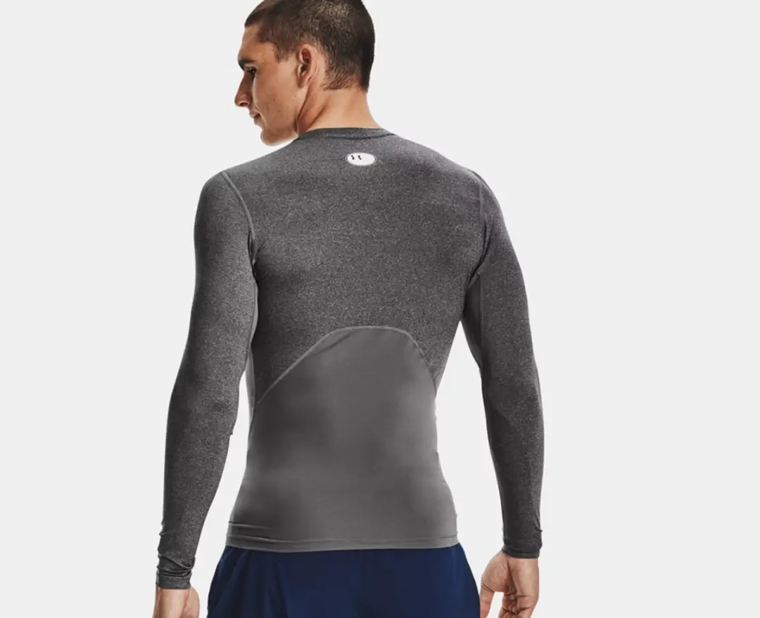 Under Armour UA HG Armour Comp LS-Grey Heren Sportshirt - XL - afbeelding 6 van 6