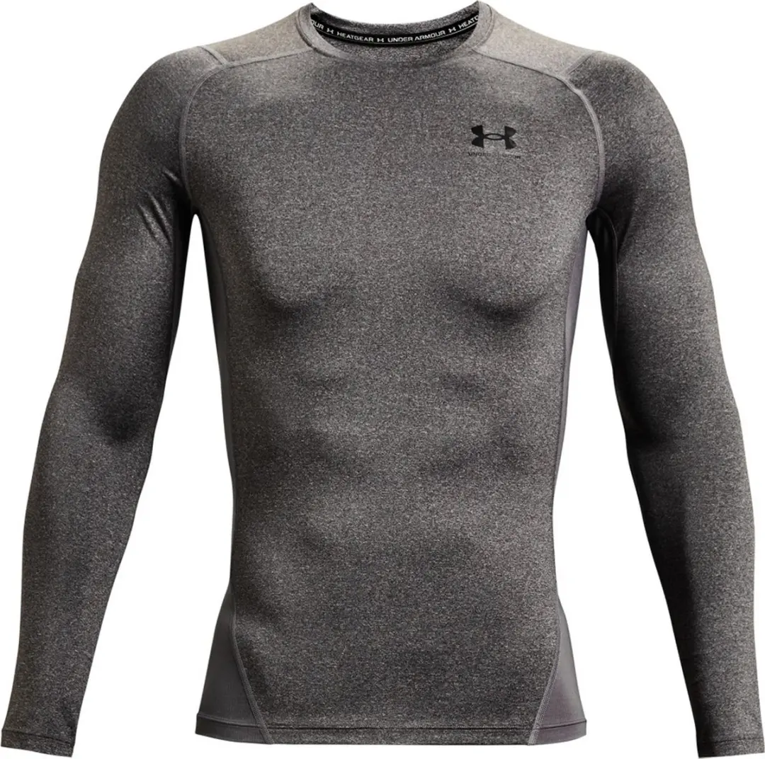 Under Armour UA HG Armour Comp LS-Grey Heren Sportshirt