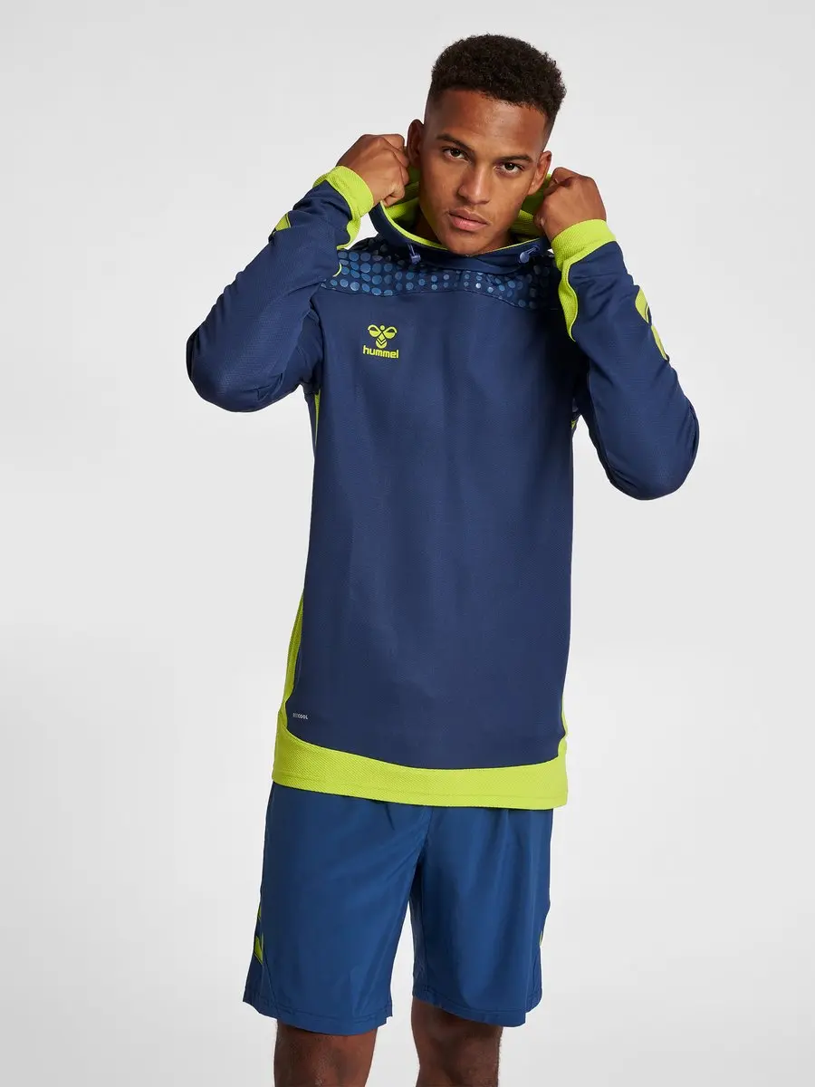 Hummel Lead Poly Hoodie - S - Dark Denim